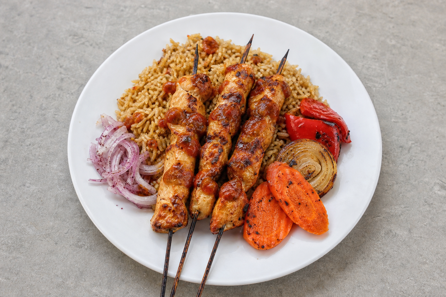 UZ Shashlik skewer set central-asian P01 — Uzbekistan dish