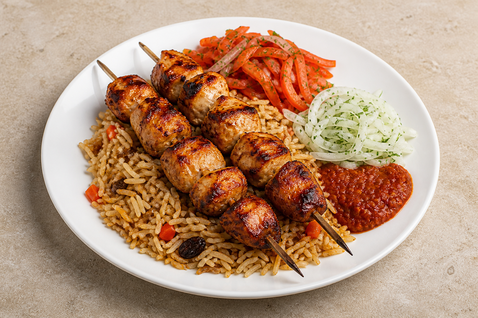 UZ Shashlik skewer set central-asian P09 — Uzbekistan dish