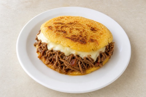 Venezuelan arepa combo menu photo, Venezuela menu images by VDAMO