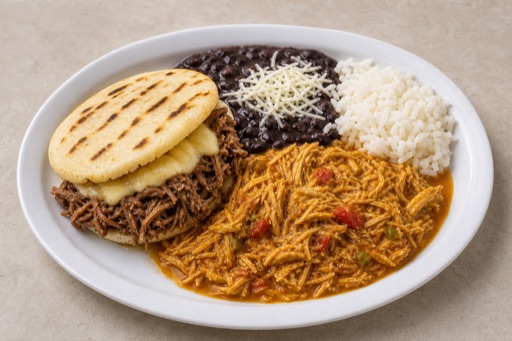 Venezuelan arepa combo P03 — dish