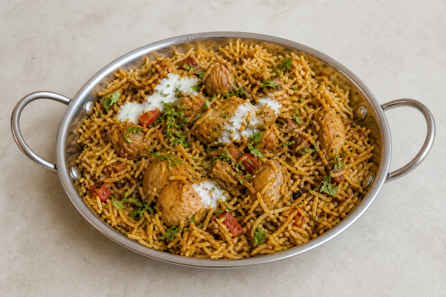 Yemeni rice plate P05 — dish