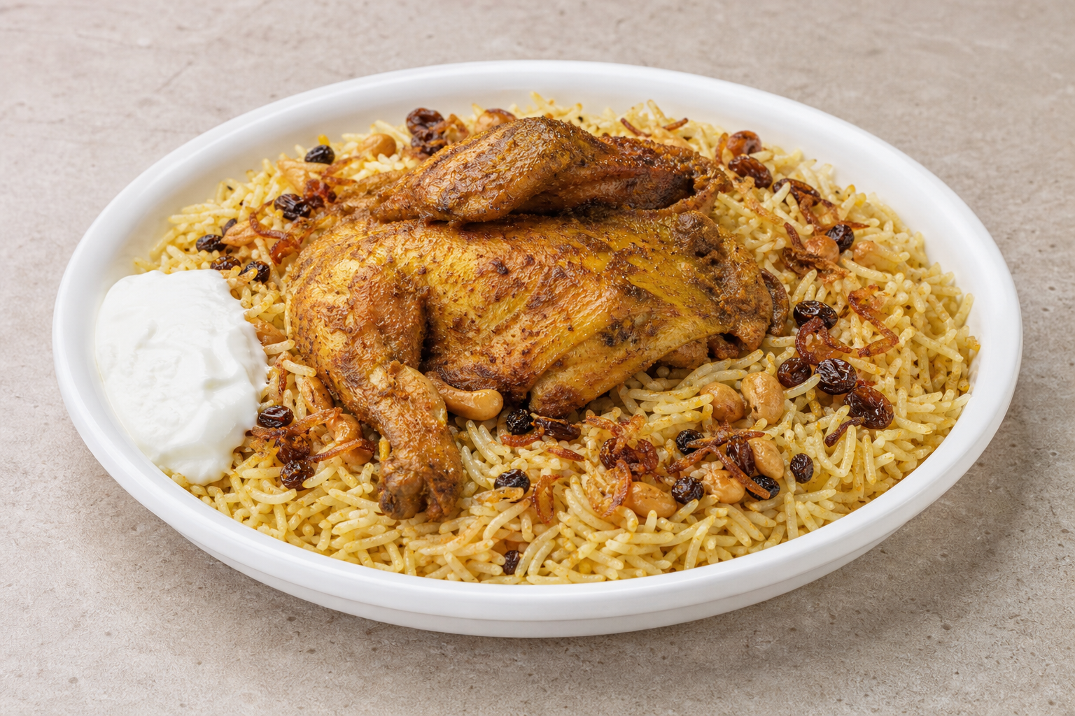 Yemeni rice plate P04 — dish