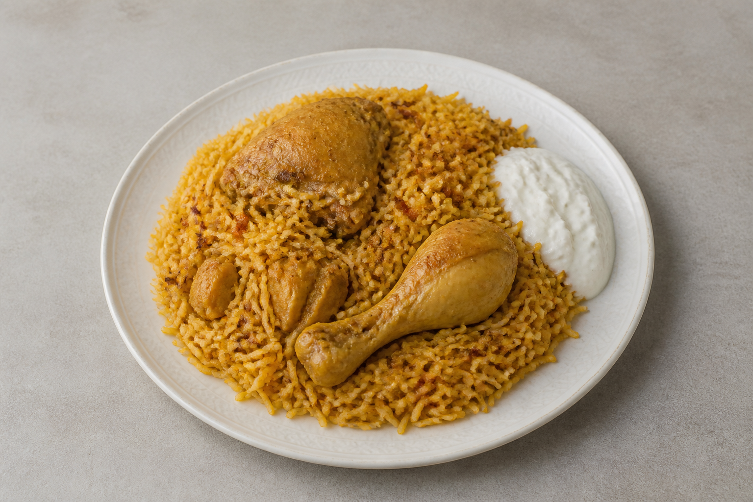 Yemeni rice plate P09 — dish