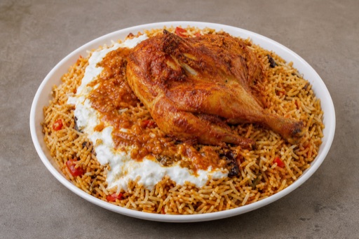 Yemeni rice plate P04 — dish