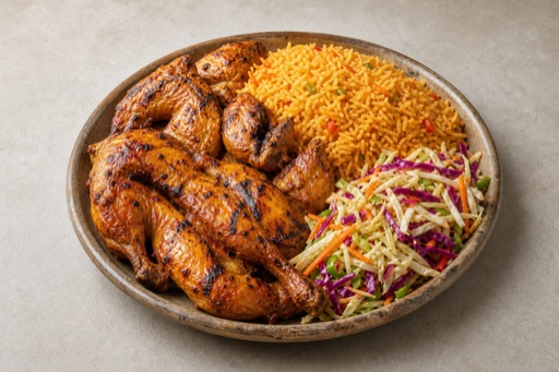 Photorealistic South African chicken meal P10 food image by VDAMO