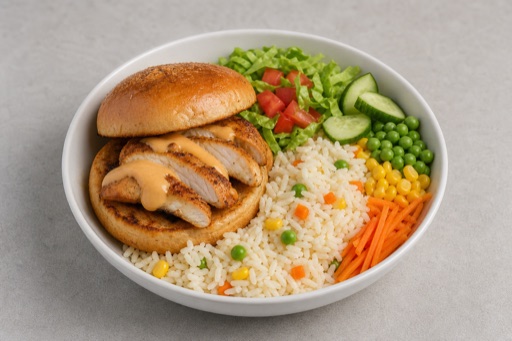 ZA Kids burger meal fast-food P04 — South Africa dish