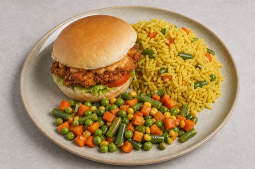 ZA Kids burger meal fast-food P10 — South Africa dish