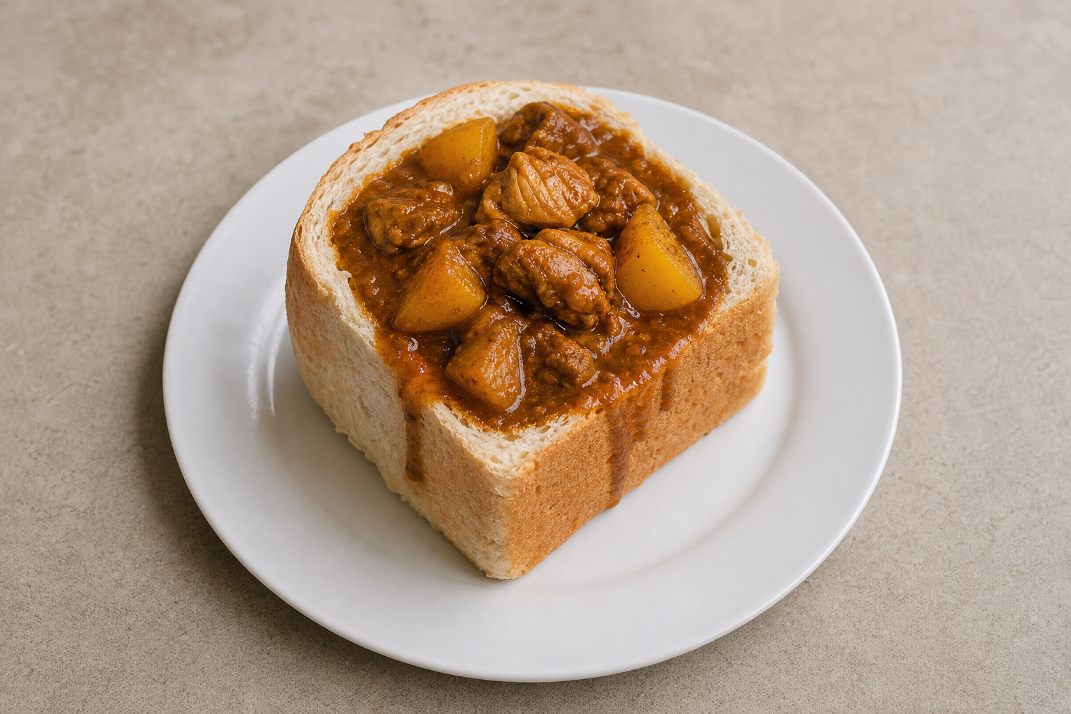 Photorealistic Bunny chow P09 food image by VDAMO