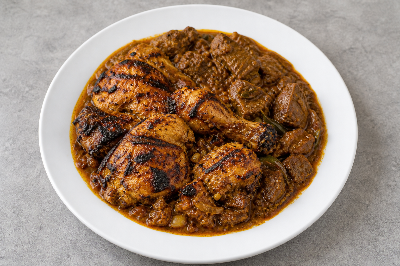 ZA Grilled chicken meal indian P01 — South Africa dish